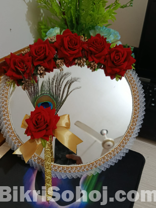 10 inch floral decorative mirror